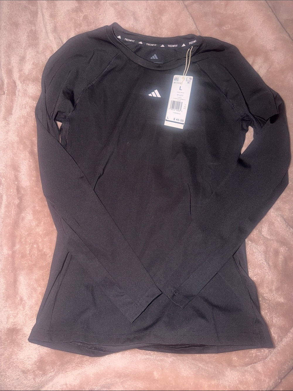 adidas Black Long Sleeve Performance Top